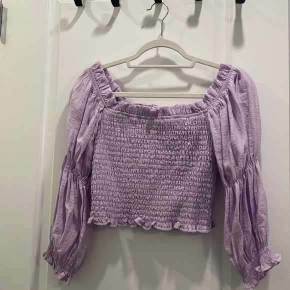 Emory Park light purple long sleeved top - Picture 3 of 4